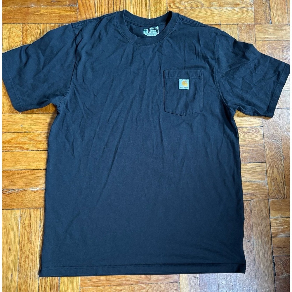 Men's Carhartt Short Sleeve Loose Fit T-Shirt Black Size L Tall